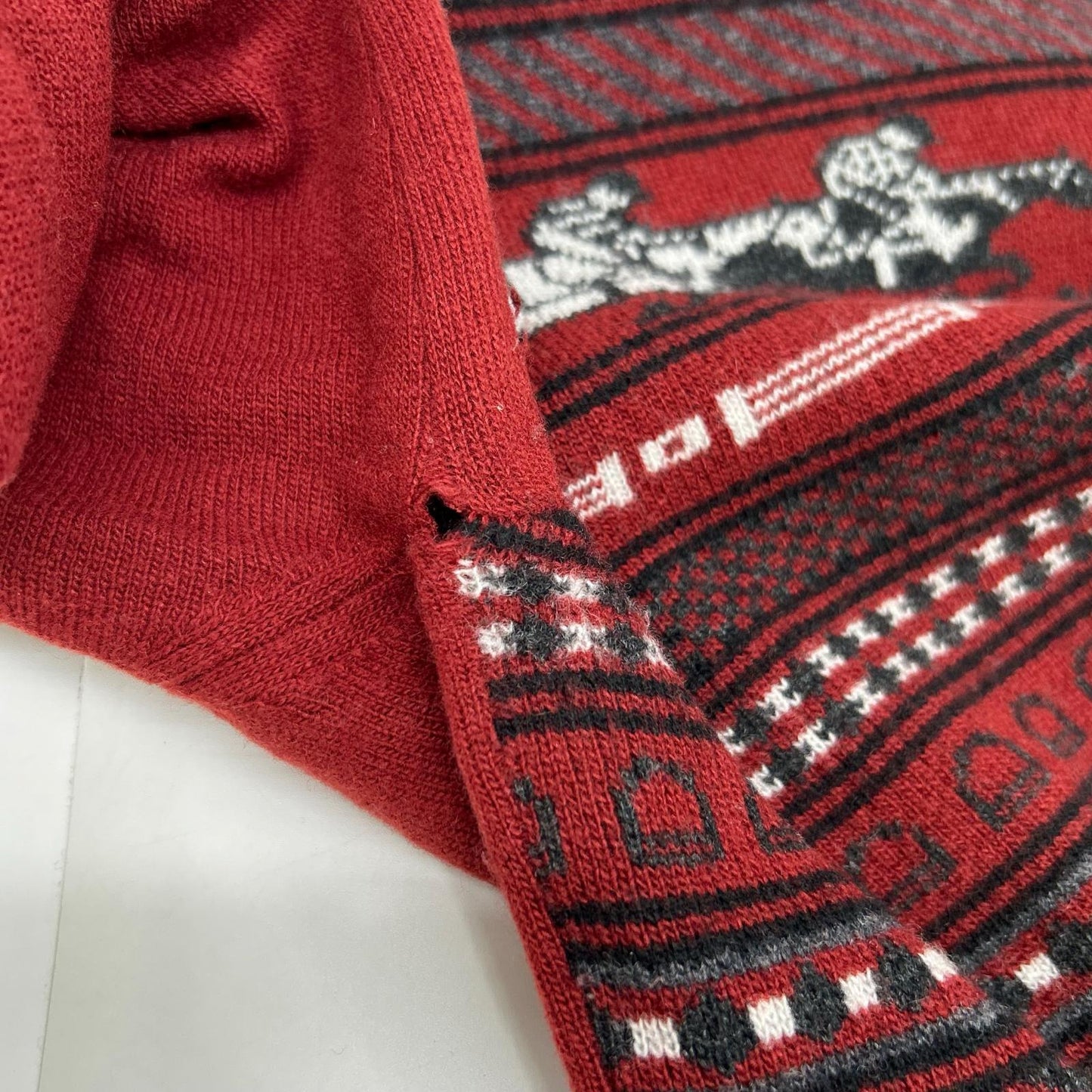 HERMES Runway Cashmere Red Size XL
