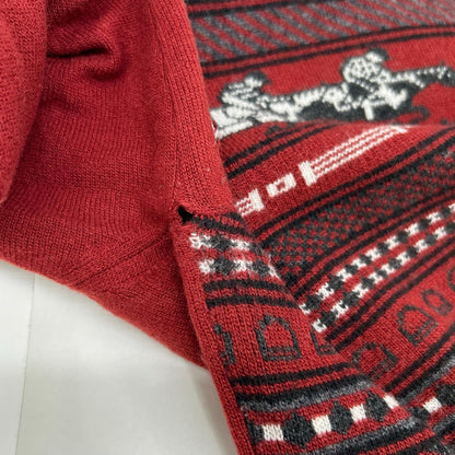 HERMES Runway Cashmere Red Size XL