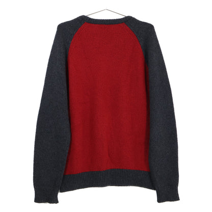 HERMES Bicolor Cashmere Blend Crew Neck Sweater Multi Size L