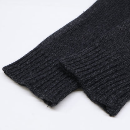 HERMES Bicolor Cashmere Blend Crew Neck Sweater Multi Size L