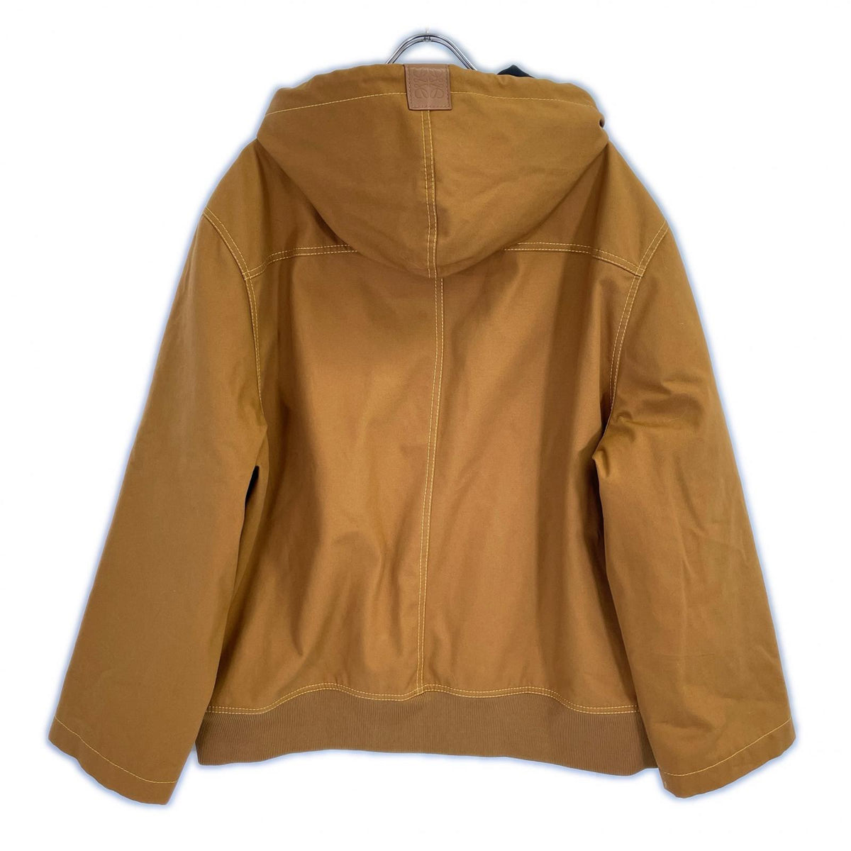 LOEWE Cotton Hooded Jacket Brown Size 38