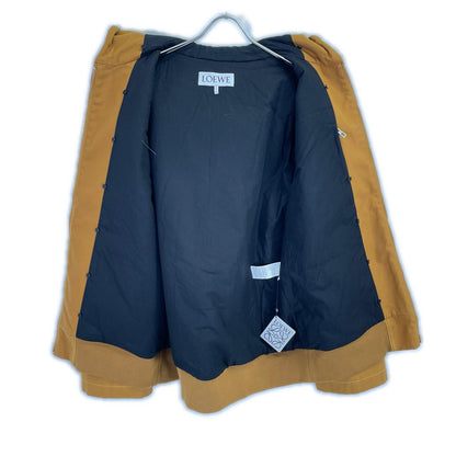 LOEWE Cotton Hooded Jacket Brown Size 38