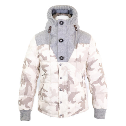 MONCLER BEAUMONT Camo Wool Down Jacket Multi-Color Size 2