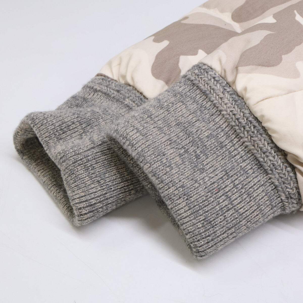 MONCLER BEAUMONT Camo Wool Down Jacket Multi-Color Size 2