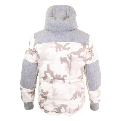 MONCLER BEAUMONT Camo Wool Down Jacket Multi-Color Size 2
