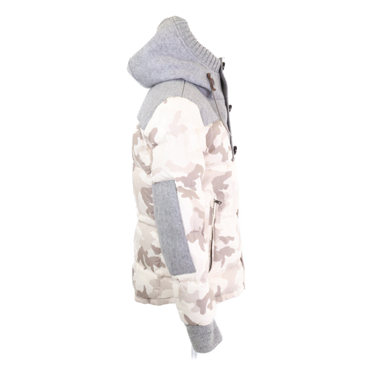 MONCLER BEAUMONT Camo Wool Down Jacket Multi-Color Size 2