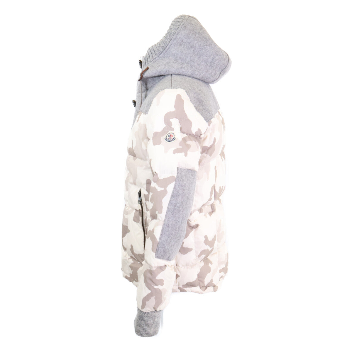 MONCLER BEAUMONT Camo Wool Down Jacket Multi-Color Size 2