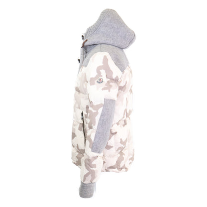 MONCLER BEAUMONT Camo Wool Down Jacket Multi-Color Size 2