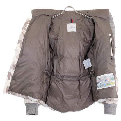 MONCLER BEAUMONT Camo Wool Down Jacket Multi-Color Size 2
