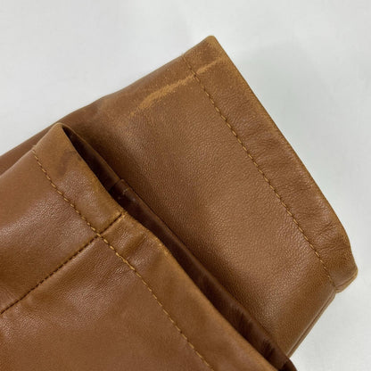 Ermenegildo Zegna Brown Leather Single Rider's Jacket