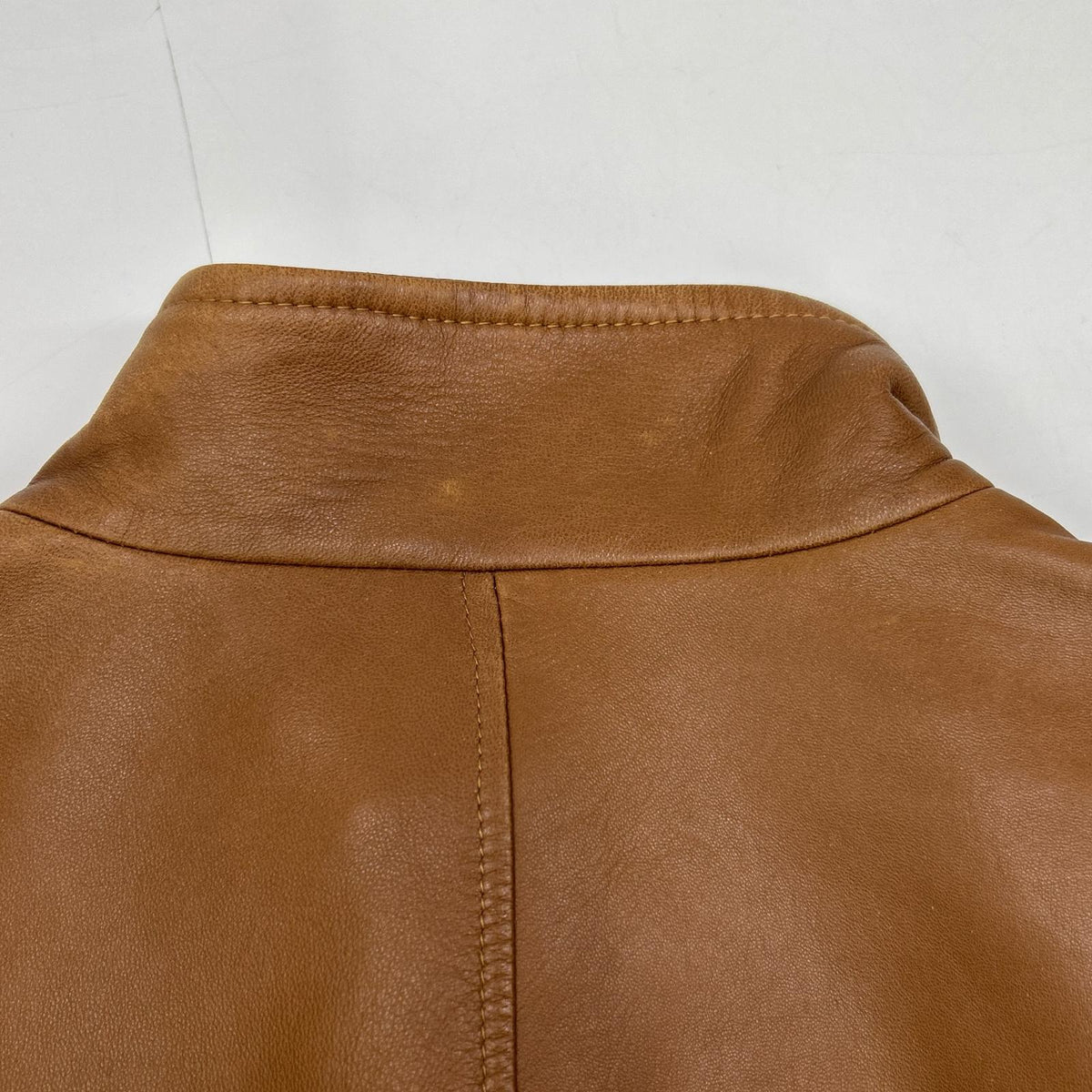 Ermenegildo Zegna Brown Leather Single Rider's Jacket