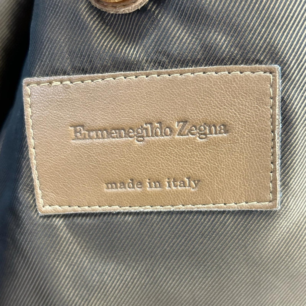 Ermenegildo Zegna Brown Leather Single Rider's Jacket
