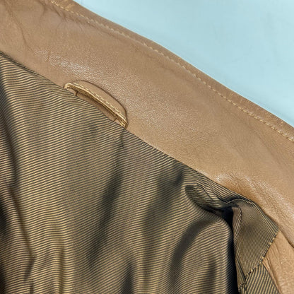 Ermenegildo Zegna Brown Leather Single Rider's Jacket