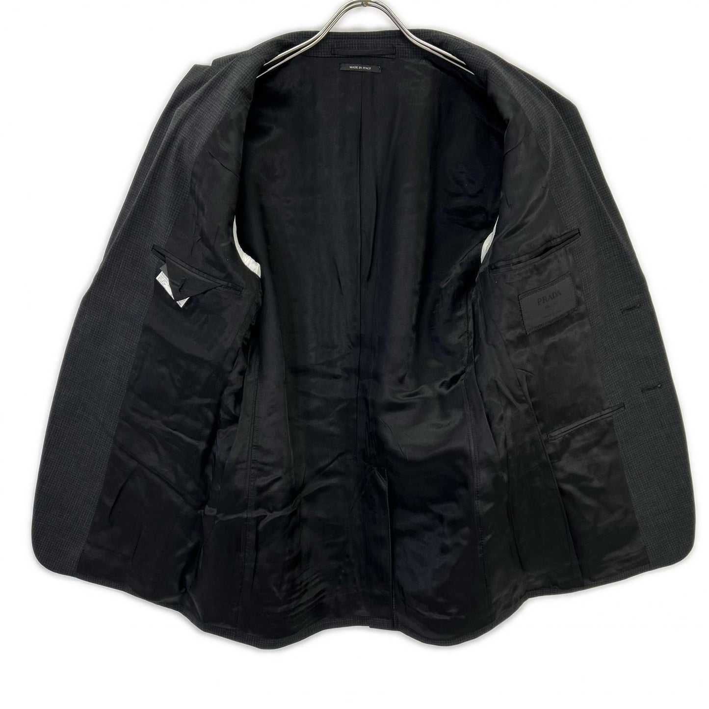 PRADA Dark Gray Wool Suit Set Jacket Size 46R