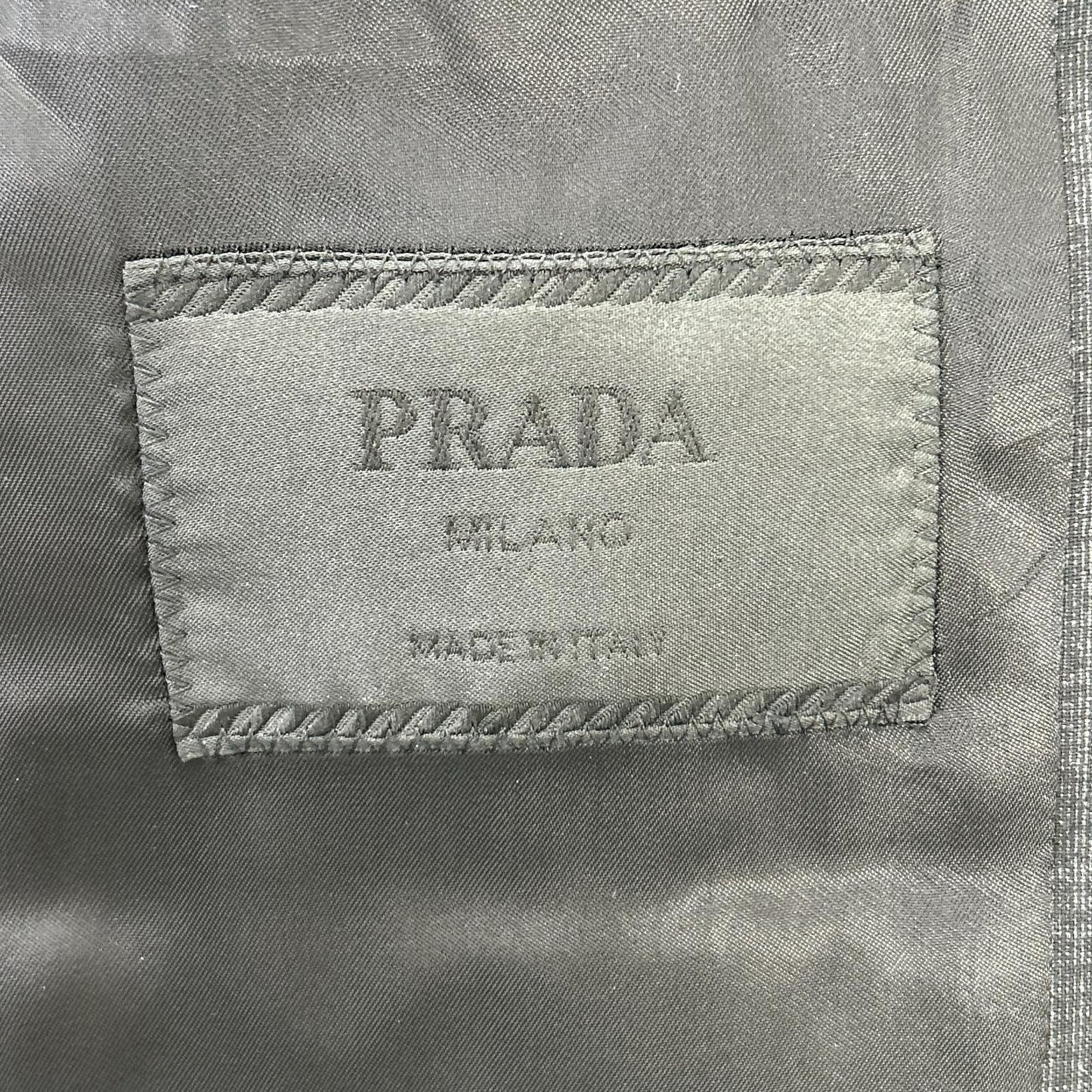 PRADA Dark Gray Wool Suit Set Jacket Size 46R