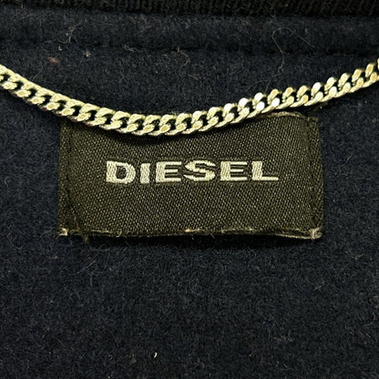 DIESEL MA-1 Damage Denim Wool Bomber Jacket Size S