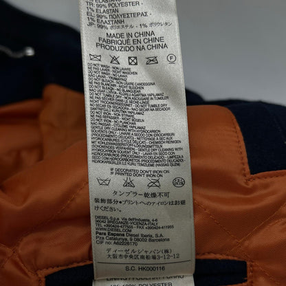 DIESEL MA-1 Damage Denim Wool Bomber Jacket Size S