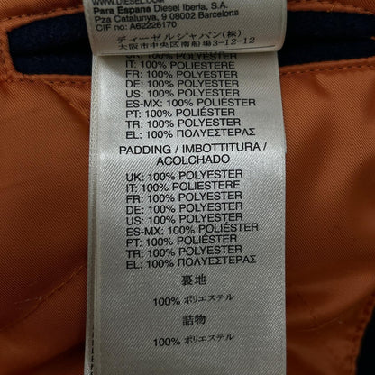 DIESEL MA-1 Damage Denim Wool Bomber Jacket Size S