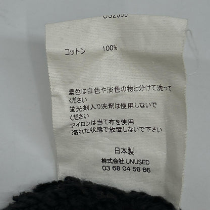 UNUSED Black Cotton Switching Sweat Hoodie Size 3