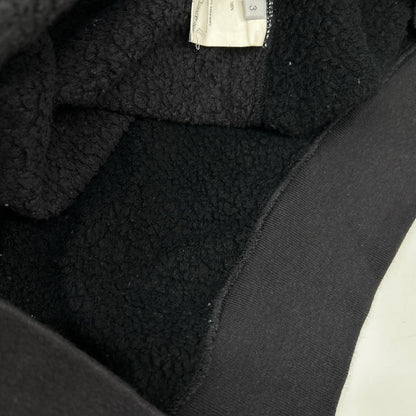 UNUSED Black Cotton Switching Sweat Hoodie Size 3