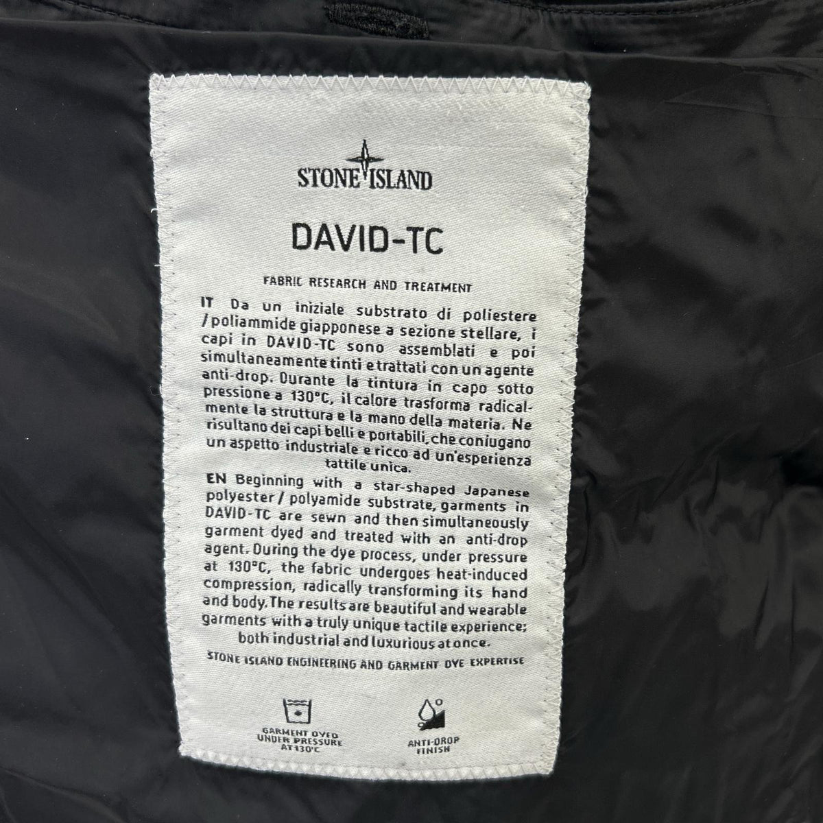 STONE ISLAND 16AW DAVID-TC Down Jacket White Size M