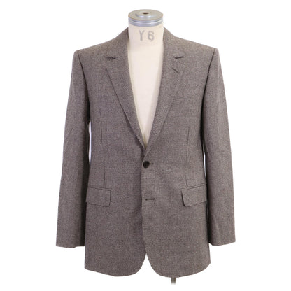 CELINE Wool Micro Houndstooth Elbow Patch Blazer Size 34