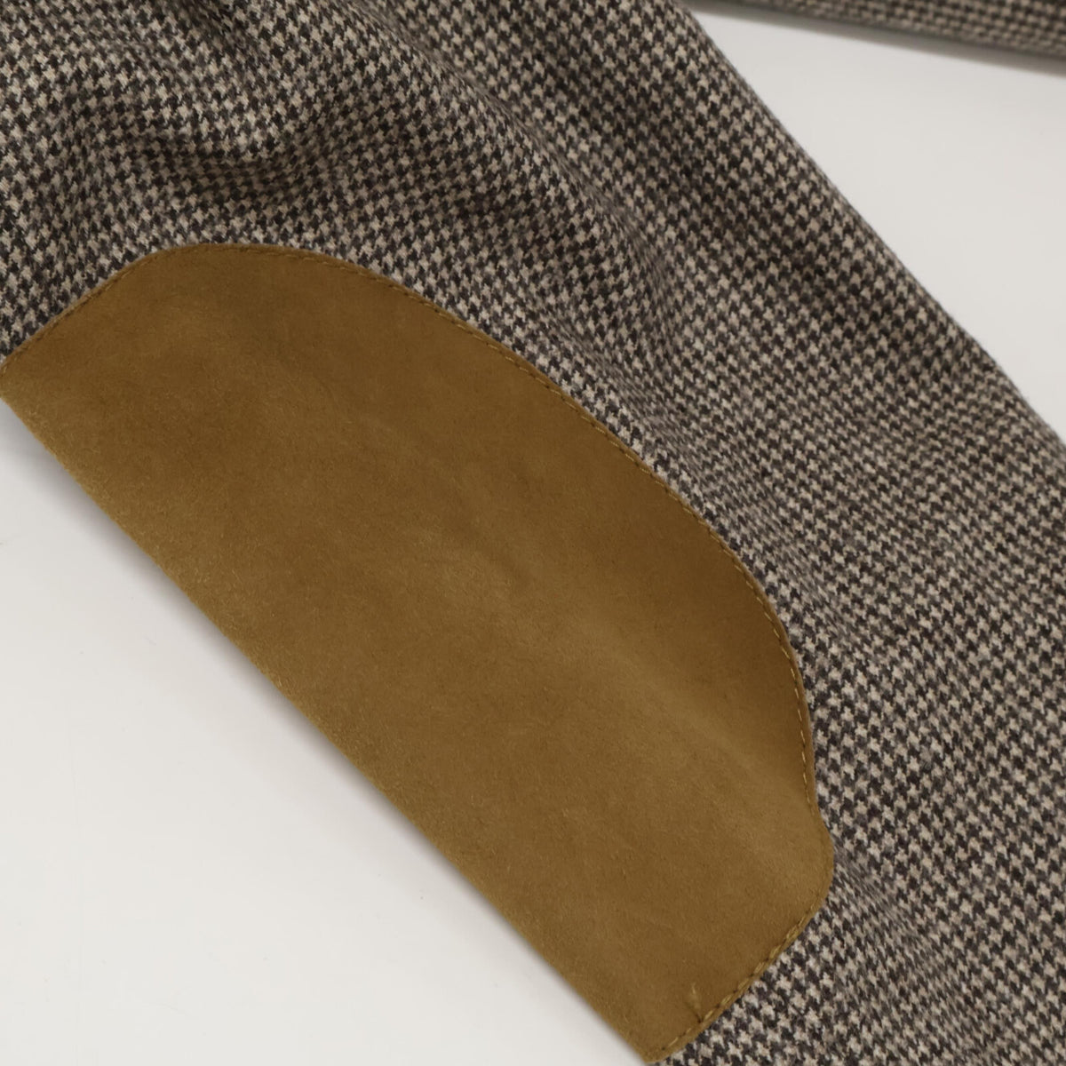 CELINE Wool Micro Houndstooth Elbow Patch Blazer Size 34