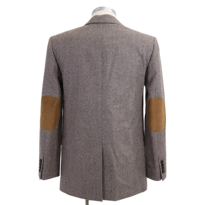 CELINE Wool Micro Houndstooth Elbow Patch Blazer Size 34