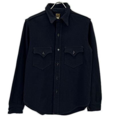 FREEWHEELERS Black Wool CPO Shirt Jacket Size 15