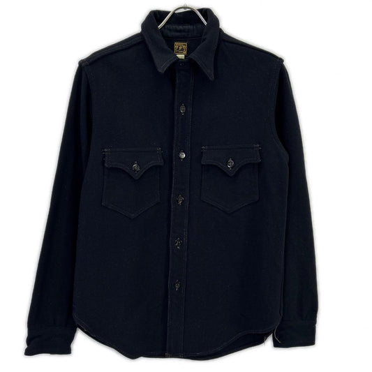 FREEWHEELERS Black Wool CPO Shirt Jacket Size 15
