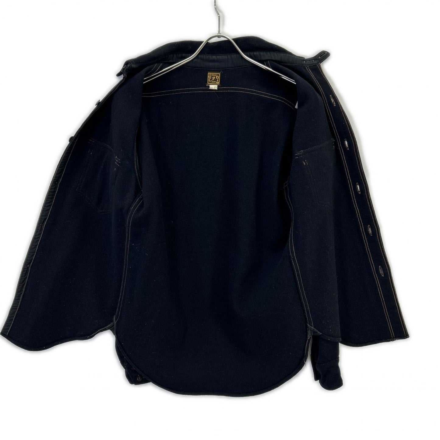 FREEWHEELERS Black Wool CPO Shirt Jacket Size 15