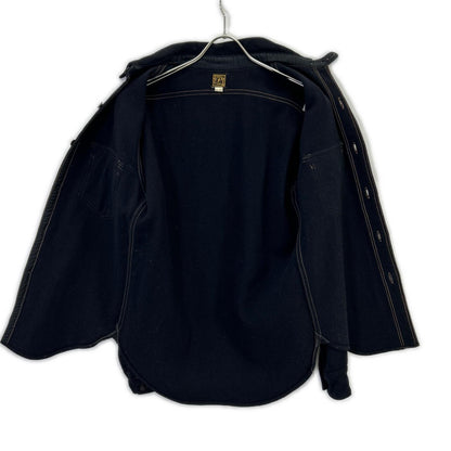 FREEWHEELERS Black Wool CPO Shirt Jacket Size 15