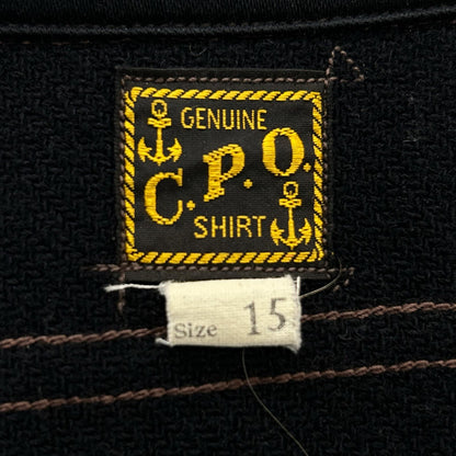 FREEWHEELERS Black Wool CPO Shirt Jacket Size 15