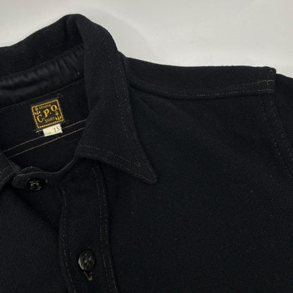 FREEWHEELERS Black Wool CPO Shirt Jacket Size 15