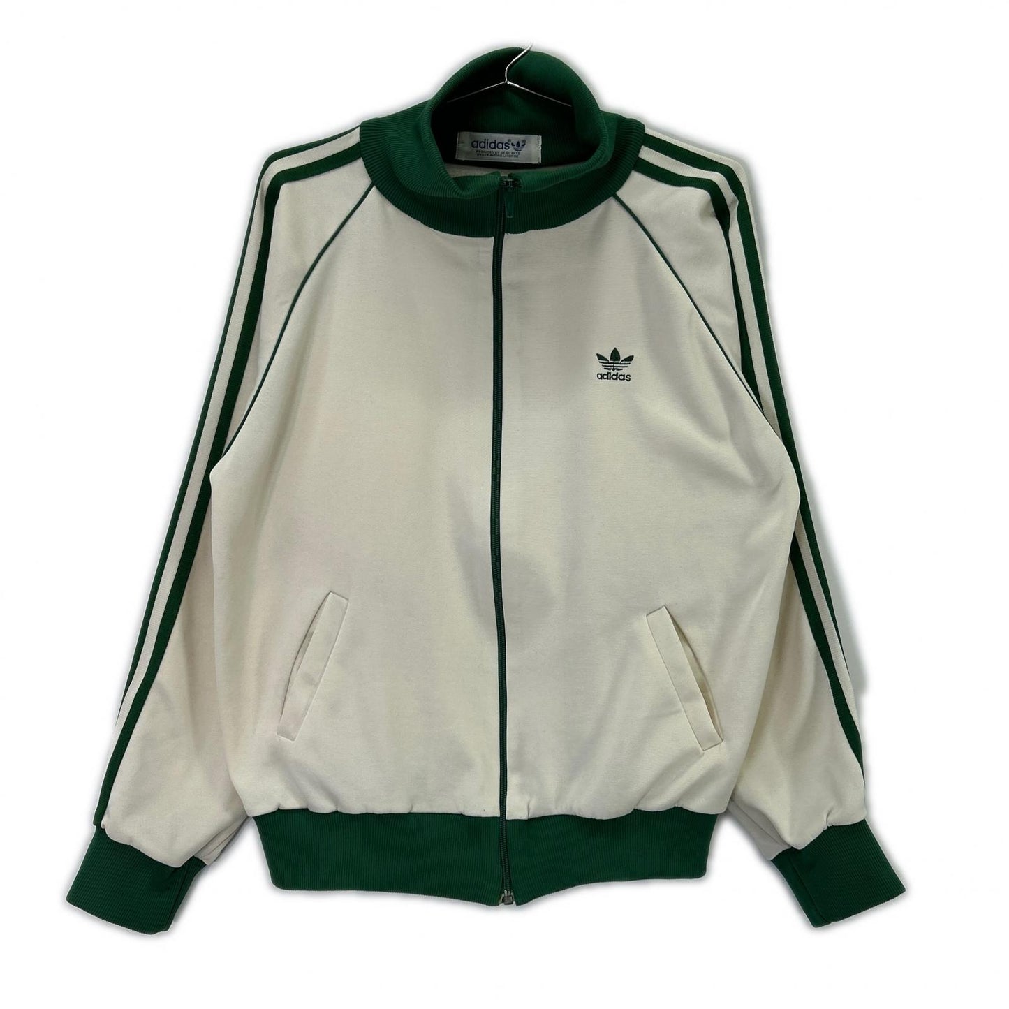 adidas 70s Descente White/Green Track Jacket Size M