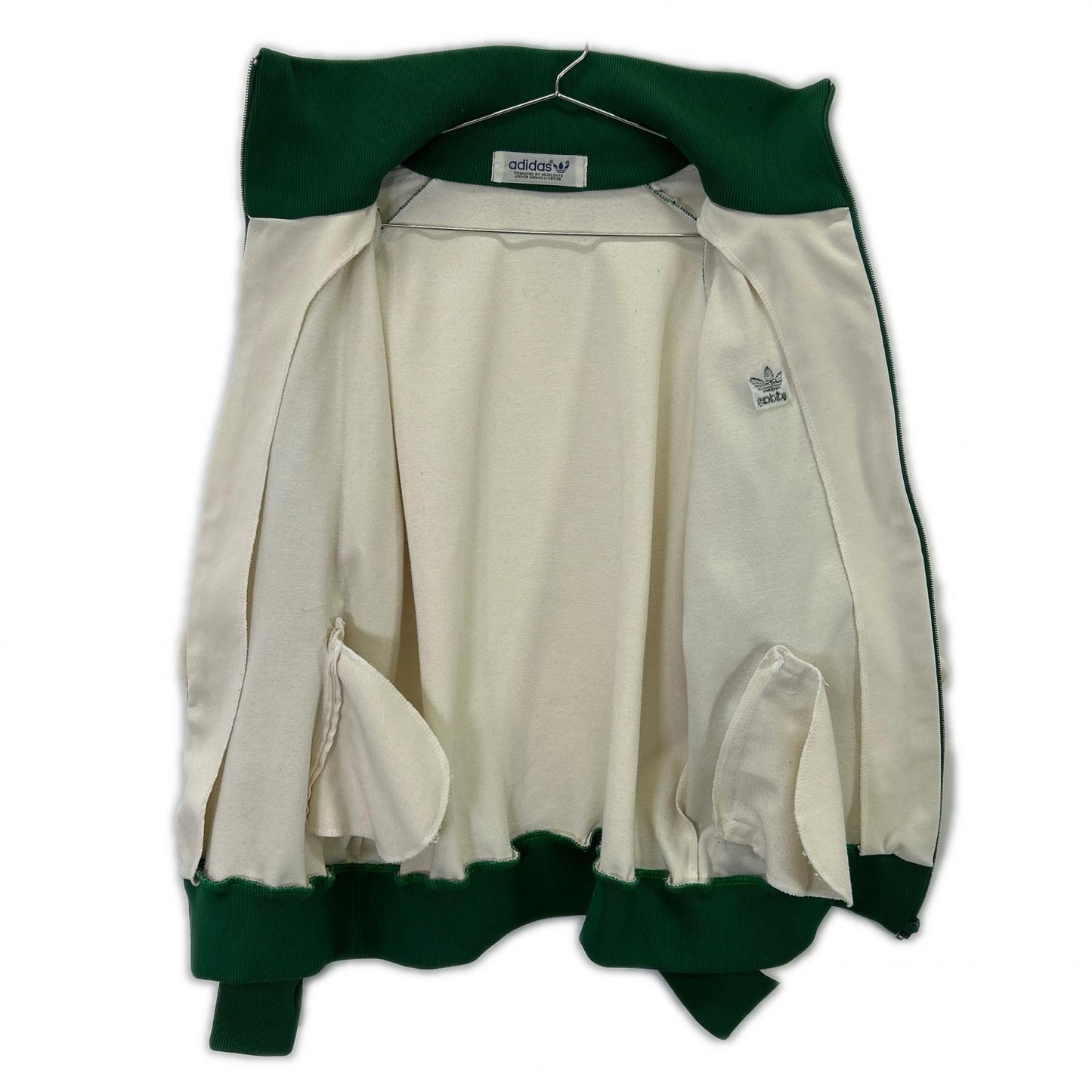 adidas 70s Descente White/Green Track Jacket Size M