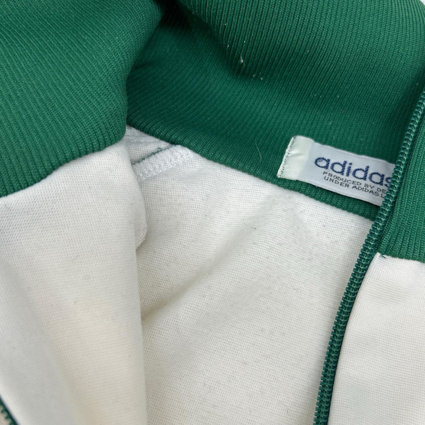 adidas 70s Descente White/Green Track Jacket Size M