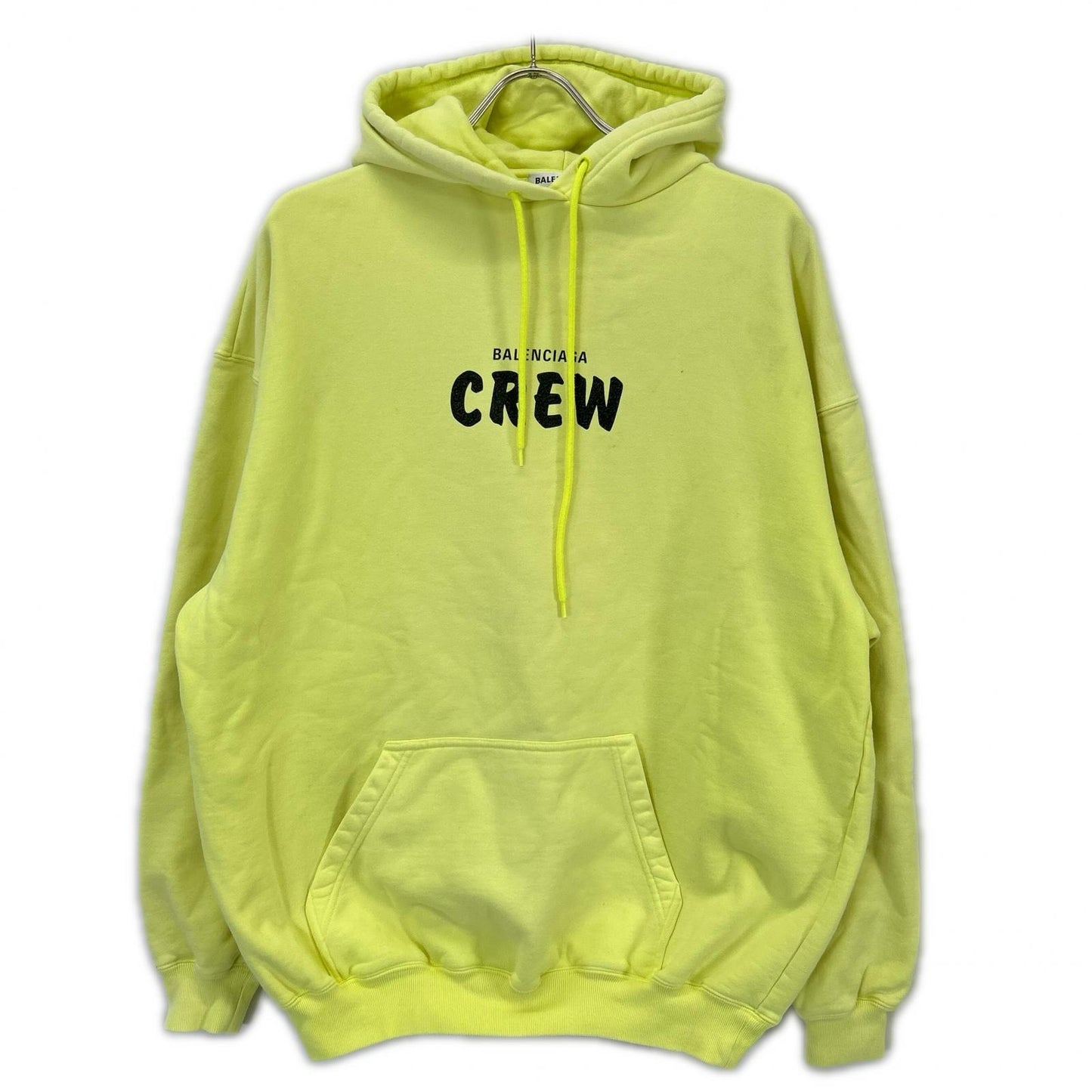 BALENCIAGA Yellow Cotton CREW Pullover Hoodie Size XS