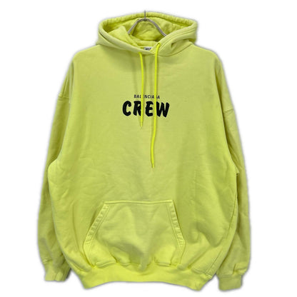 BALENCIAGA Yellow Cotton CREW Pullover Hoodie Size XS