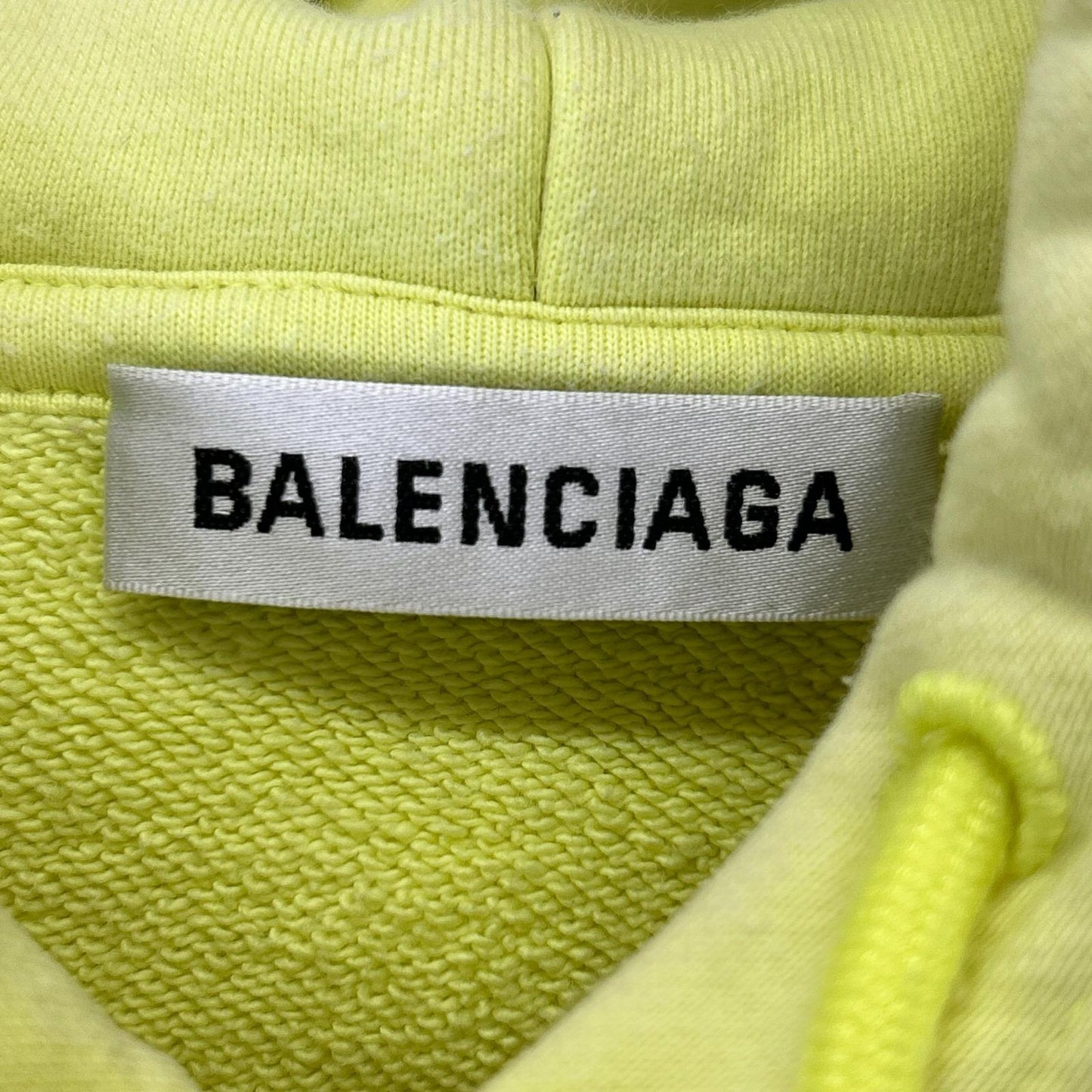BALENCIAGA Yellow Cotton CREW Pullover Hoodie Size XS