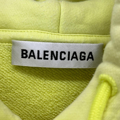 BALENCIAGA Yellow Cotton CREW Pullover Hoodie Size XS