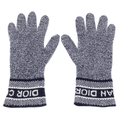Christian Dior Navy Cashmere Blend Wool Gloves Size ONE SIZE