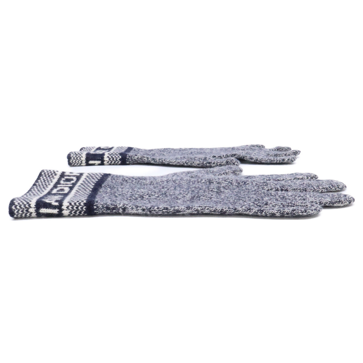 Christian Dior Navy Cashmere Blend Wool Gloves Size ONE SIZE