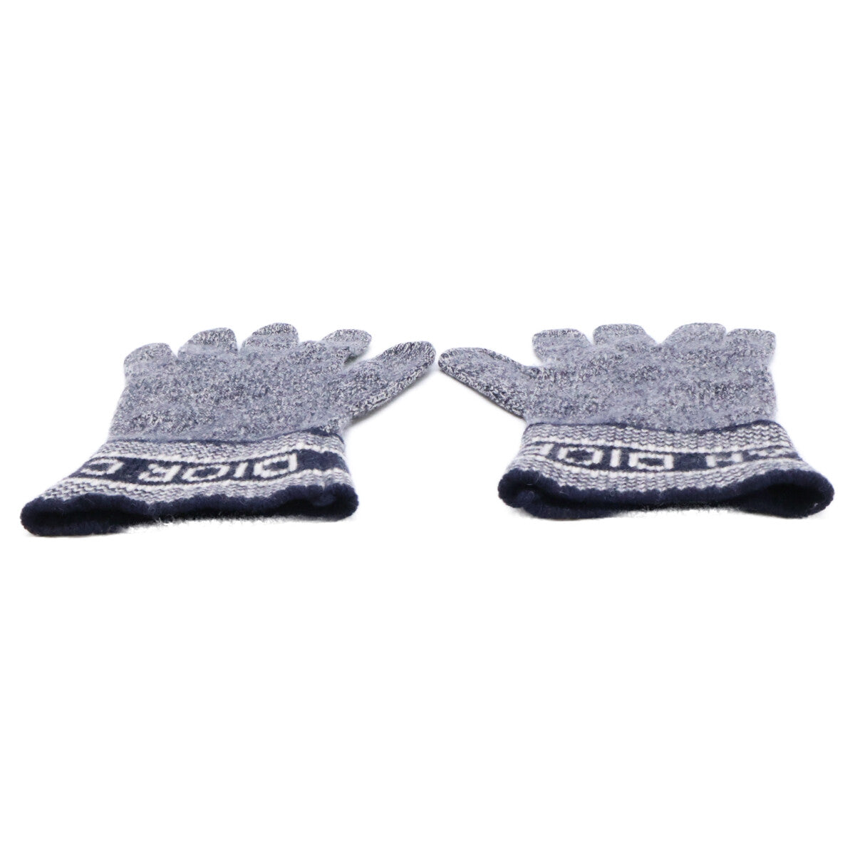 Christian Dior Navy Cashmere Blend Wool Gloves Size ONE SIZE