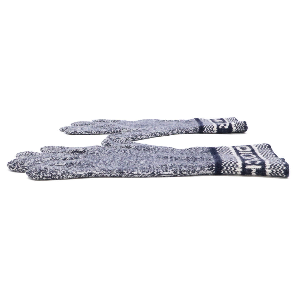 Christian Dior Navy Cashmere Blend Wool Gloves Size ONE SIZE