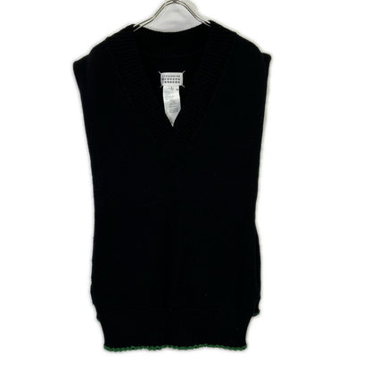 Maison Margiela Black Wool Knit Vest Size M