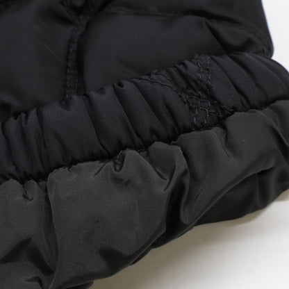 PRADA Triangle Logo Hooded Down Jacket Black Size 48