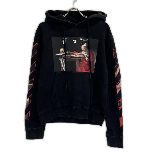 OFF-WHITE 21SS Black Cotton Pullover Hoodie Size S
