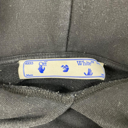 OFF-WHITE 21SS Black Cotton Pullover Hoodie Size S