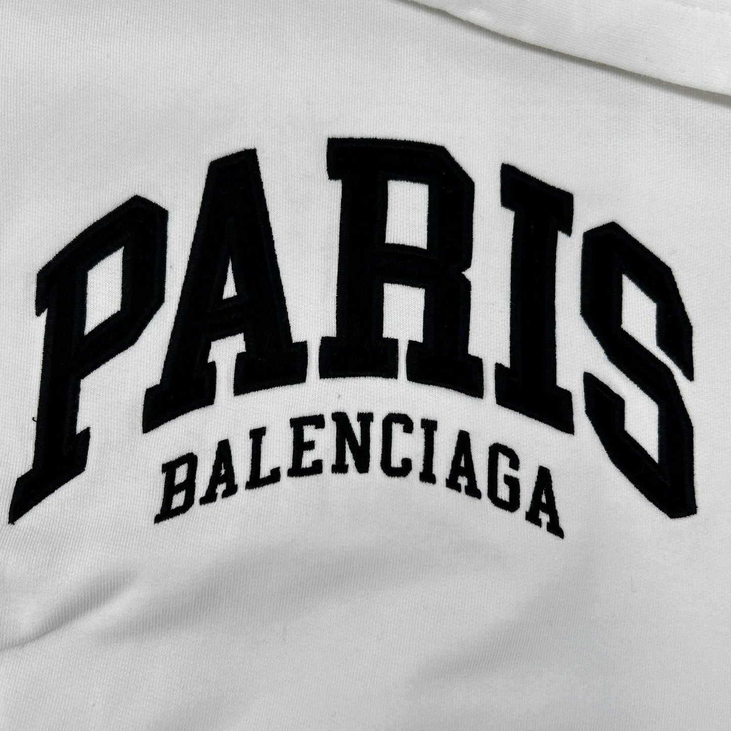 BALENCIAGA White Cotton Pullover Hoodie Size 2